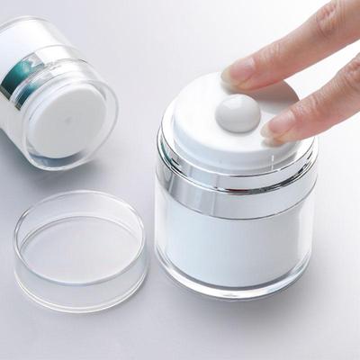Barattolo vuoto per pompa airless da 15 ml Barattolo per crema riutilizzabile Bottiglia sottovuoto Barattolo per lozione da spremere Contenitore di dimensioni portatili