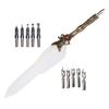 Feather Pen Craft Retro Carved Stainless Steel Dip Pencil for Signature Gift Table DecorationWhite