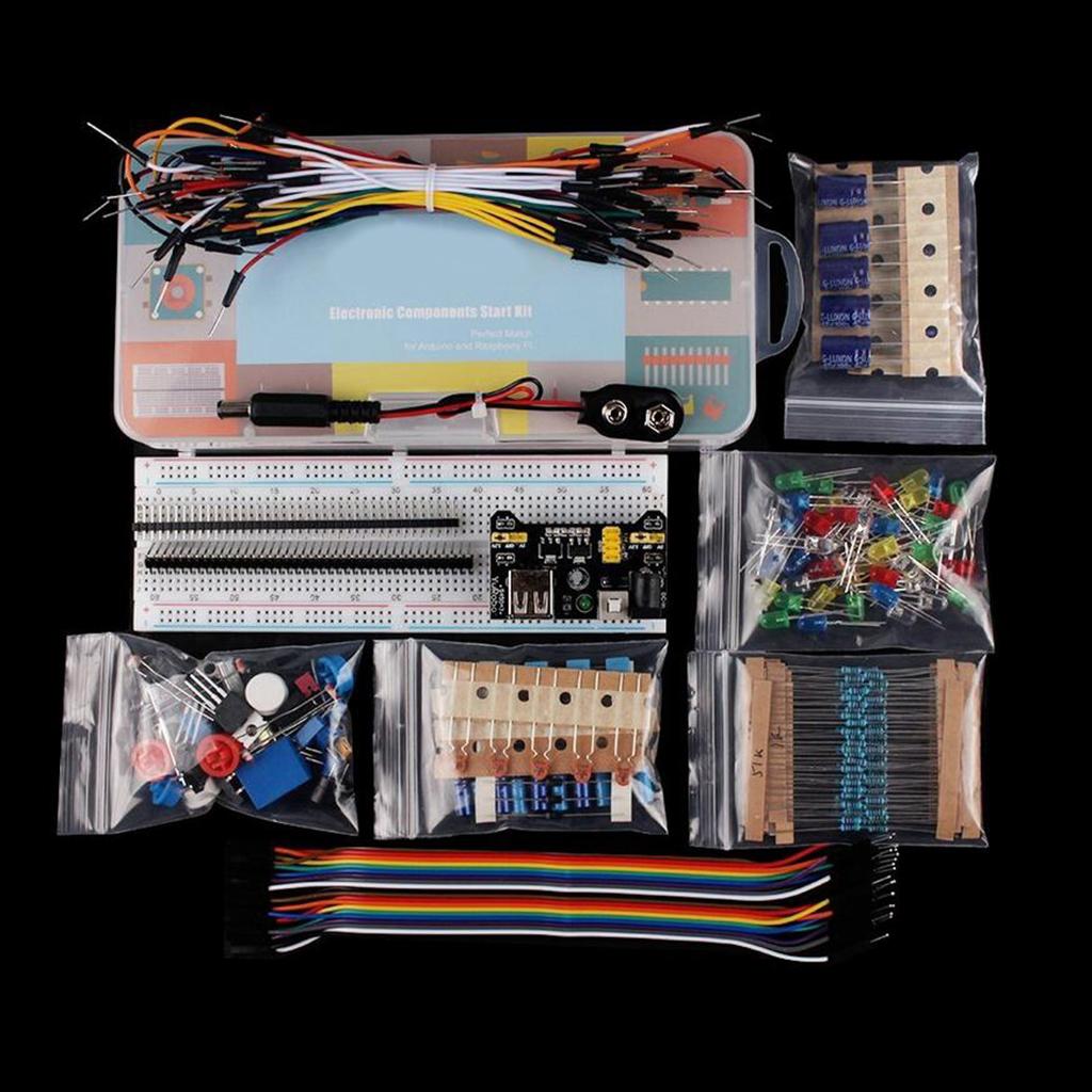 Power Supply Module And Electronic Components, Wire, 830 Breadboard