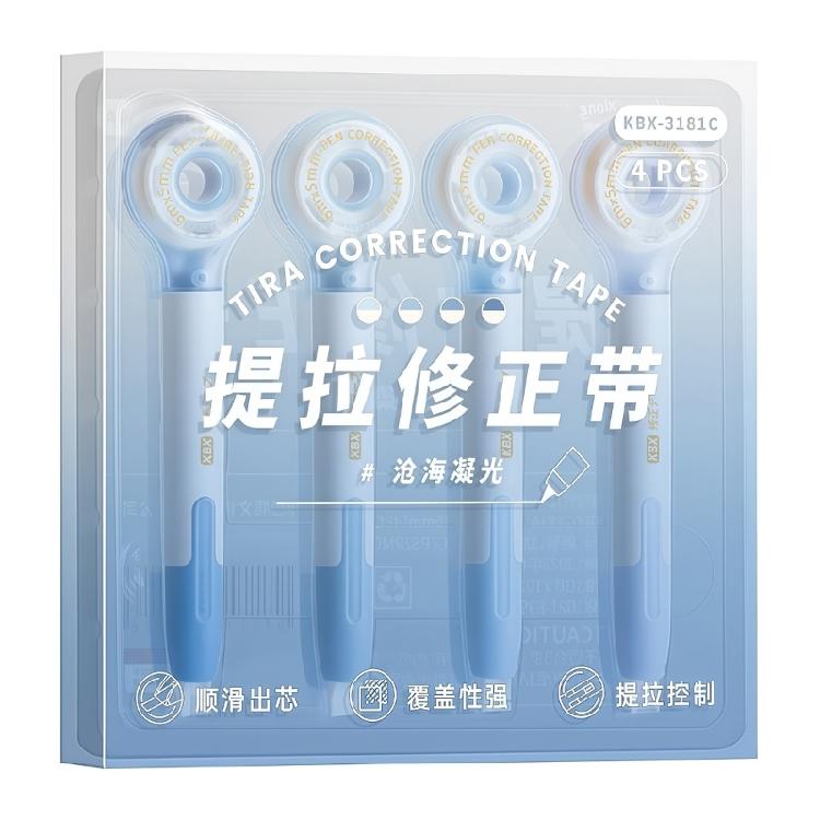 4Pcs 6mX5mm Correction Tapes Roller School and Offices Supplies White Correction Tape Total 36m for Writing Scrapbooking