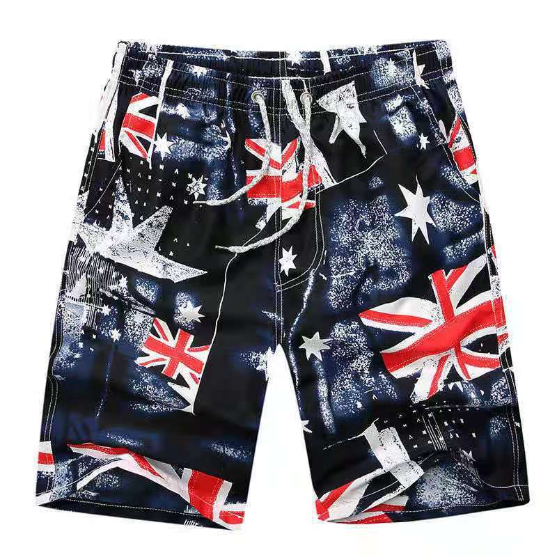 Sommer-Strandhose mit Surf-Print, lockere, lässige Caprihose