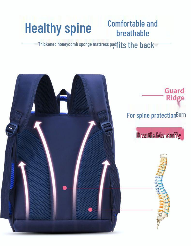 Children's Korean Style Backpack: Spine Protection, Double Shoulder for Boys & Girls - Ideal for Kindergarten & Primary School