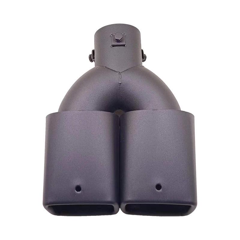 

394 Stainless Steel Square Dual Outlet Exhaust Tailpipe, 63MM Diameter, Ideal for Car Modification матовый черный