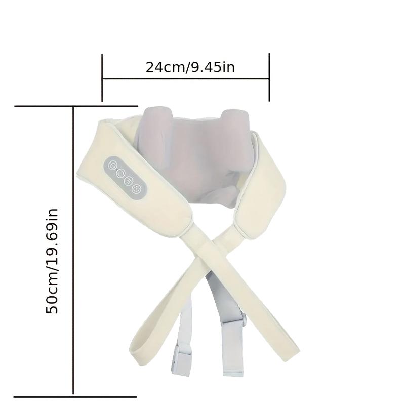 Wireless Portable Neck And Shoulder Massager With Heating Function 5D Kneading USB Rechargeable - Perfect Gift For Parents