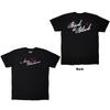 T-shirt Decorata Amy Winehouse Back To Black Stampa Nera sul Retro UFFICIALE N