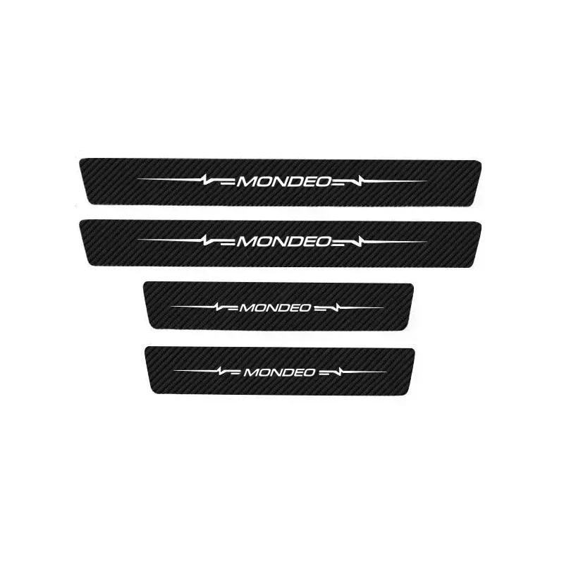 Car Door Sill Protector Stickers For Ford Mondeo Logo Badge Waterproof Decals Guard Plate Bumper Anti-Scratch Auto Accessories