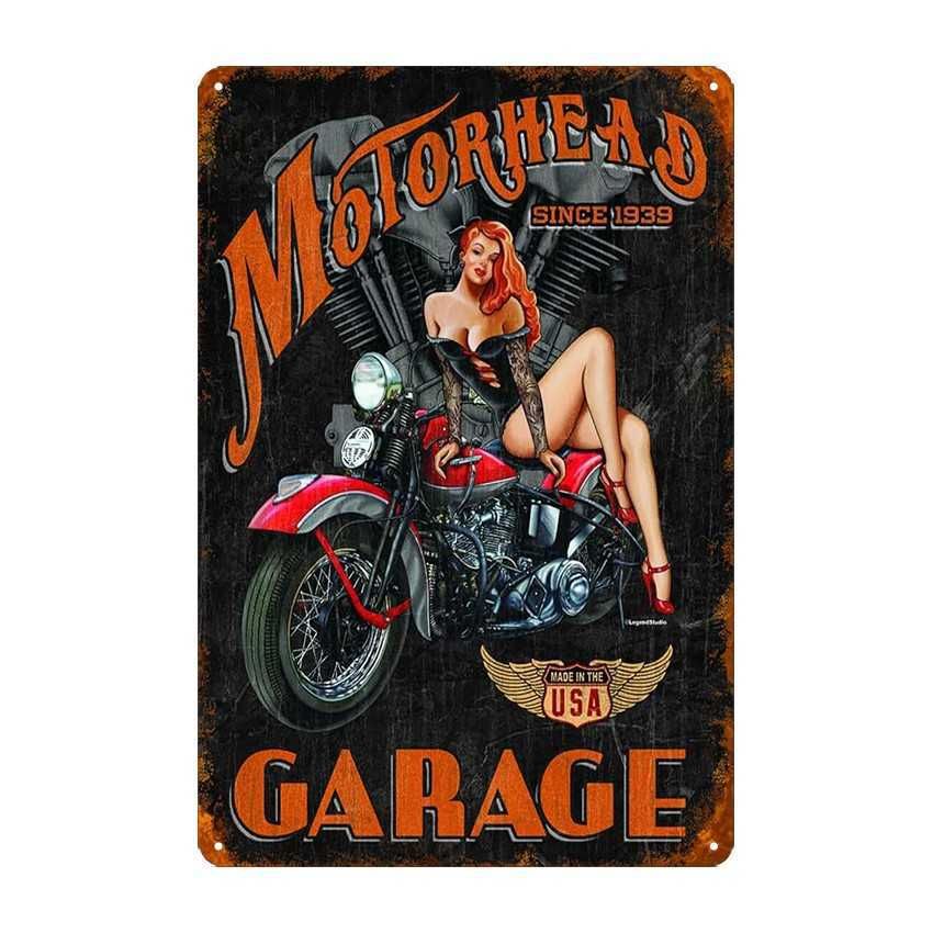Vintage Metal Sign Man Cave Garage Decor Retro Bar Wall Art 20x30cm