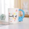 Cute Animal Handle Ceramic Mug,Stylish Restaurant Coffee Mugs, Office Breakfast Milk Mug, Fun Tea Cup, Christmas Gift Water Cups