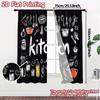 2pcs, 2D FLAT PRINTING Curtains (Without Rod) KitchenArt Light Filtering Chic Curtains Polyester Curtains Decorations Outdoor