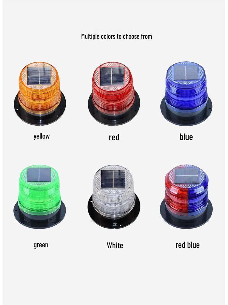 Magnetic Mount Solar Strobe Light for Car Roof, Marine, and Roadblock