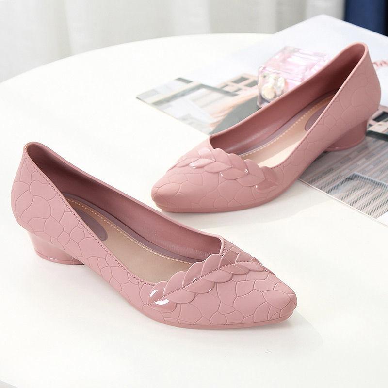 Módní boty v korejském stylu, voděodolné, pro ženy, na léto, s mělkým výstřihem, pro dospělé, pracovní gumové boty pro venkovní nošení, protiskluzové návleky