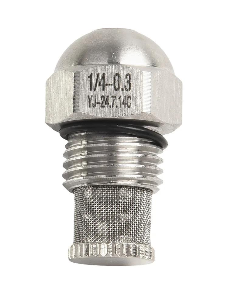 Atomizing Spray Mist Nozzle Dia 0.3-1.5mm Fine Atomizing Spray 1/4BSPT High And Low Pressure Mist Nozzle Orifice Stainless Steel