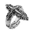 Artemis Classic Layered Cross Silver Silver Accessories for Men and Brand Silver 925 Ring, Ring, ACR0286, Women, Jewelry, Ring,