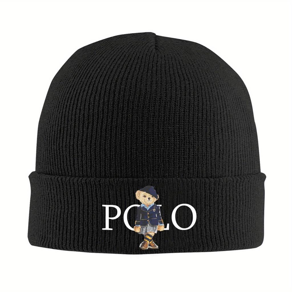 P-Polos Knit Cuff Beanie Skull Hats For Men Women Winter Knitted Beanies Caps