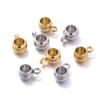 10Pcs/Lot Stainless Steel Spacer Beads Pendant Charms Clasps Bail Beads for Bracelet Necklace DIY Jewelry Making Findings