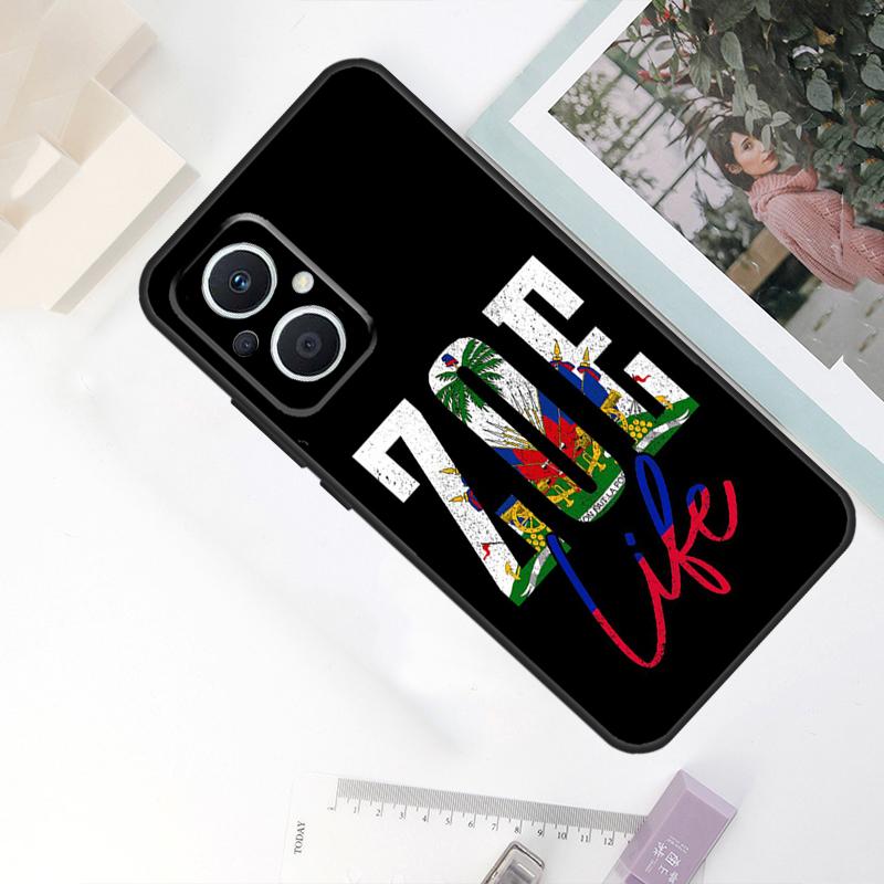 Vintage Haiti Haitian Flag Case For OPPO Reno 8 7 6 5 4 Lite 10 Pro 11F 4Z 5Z 8T OPPO Find X2 X3 X5 Lite X6 Pro Cover