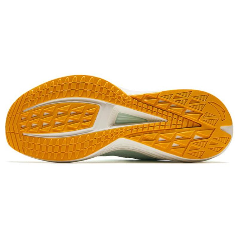 Anta Cushioning Anti Slip Wear Resistant Breathable Lightweight Rebound Low Top Running Shoes Men's Green Yellow Sneakers 912425502-3