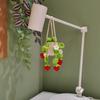 Cute Car Plant Crochet Hanging Basket Knitted Rear View Mirror Ornament  Gifts