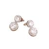 European and American Fashion Simple Temperament Size Disc Full of Diamonds Transparent Zircon Inlaid Bridal Stud Earrings 2026