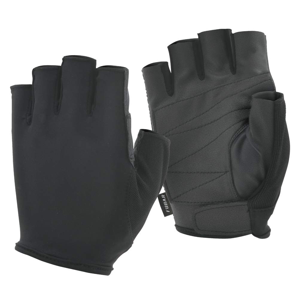 Otafuku Gloves Hoover Synthetic Leather Gloves Stretch Short Size L [Synthetic Leather, Back, Length, Five-Finger Opening] FB-61 Black,