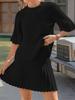 Completo estivo da donna a costine due pezzi: top a mezza manica e gonna plissettata