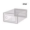 1pc Transparent Shoes Storage Box Thickened Plastic Shoes Display Stand Foldable Flip Cover Shoe Box Snap-on Shoe Organizer