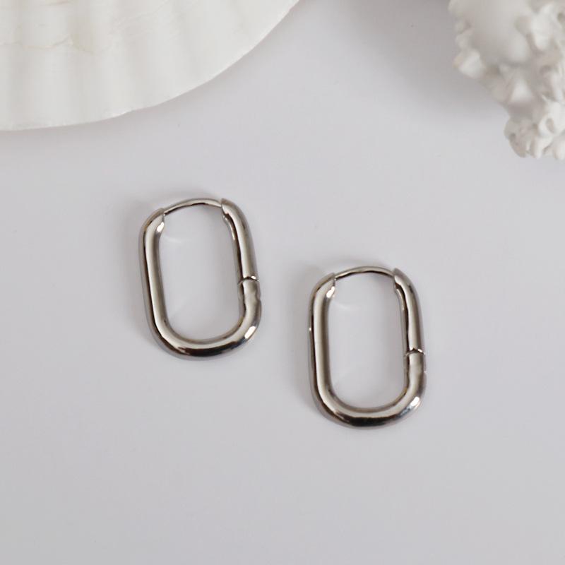 Golden Big Hoop Earrings Korean Geometry Metal Earrings For Women Female Retro Drop Earrings 2023 Trend Fashion Zircon