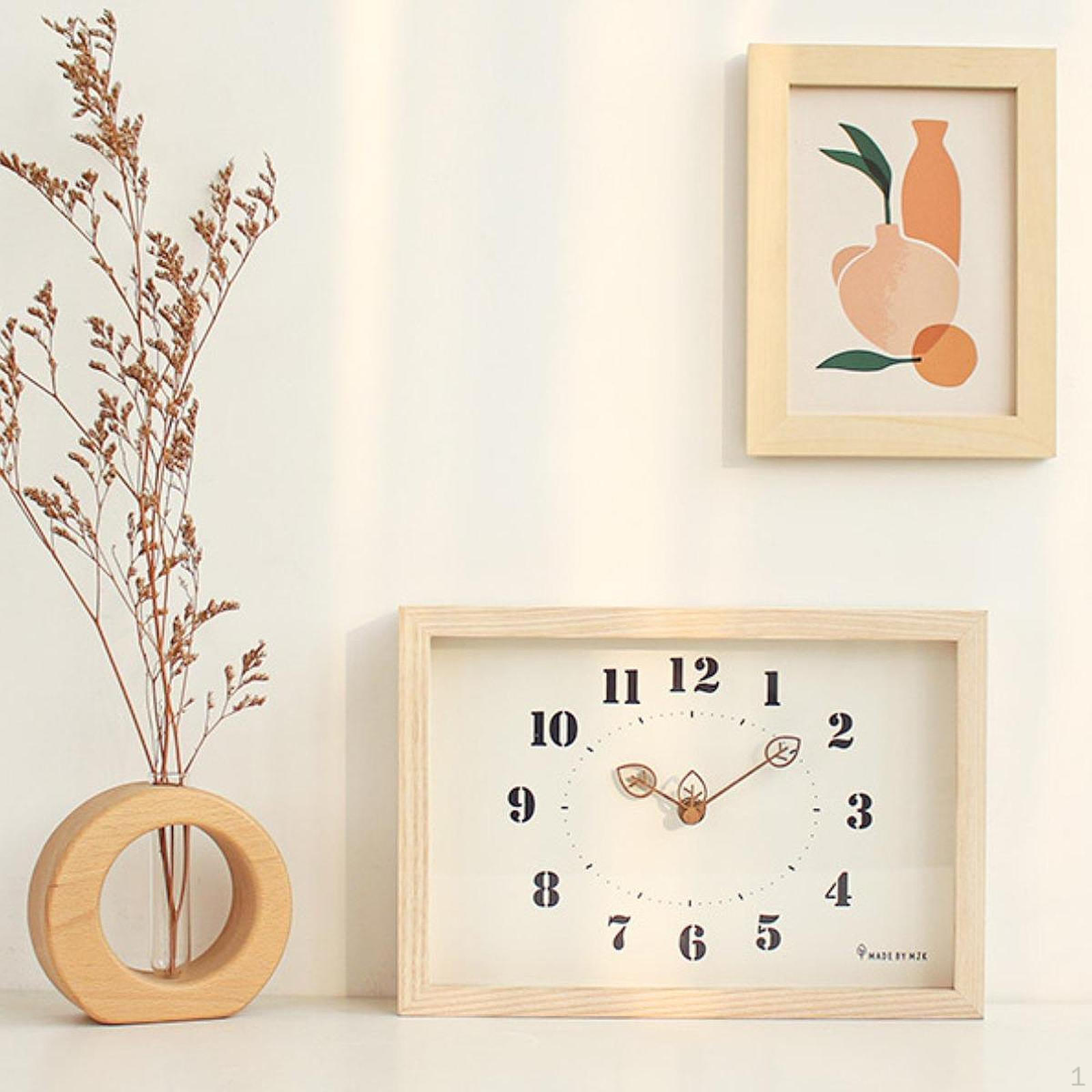 

Настенные часы Спальня Бесшумное украшение Бытовые Простые Креативные Часы Подвесные часы Wood Color