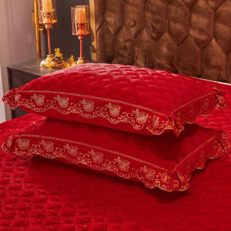 

2 шт., очень толстая теплая флисовая наволочка с хрустальной бархатной подкладкой, короткая плюшевая одинарная двойная осенне-зимняя наволочка 2PC 48*74CM