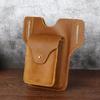 Small Portable Leather Bag with Large Capacity Waist Bag Mobile Phone Pouch Gift
