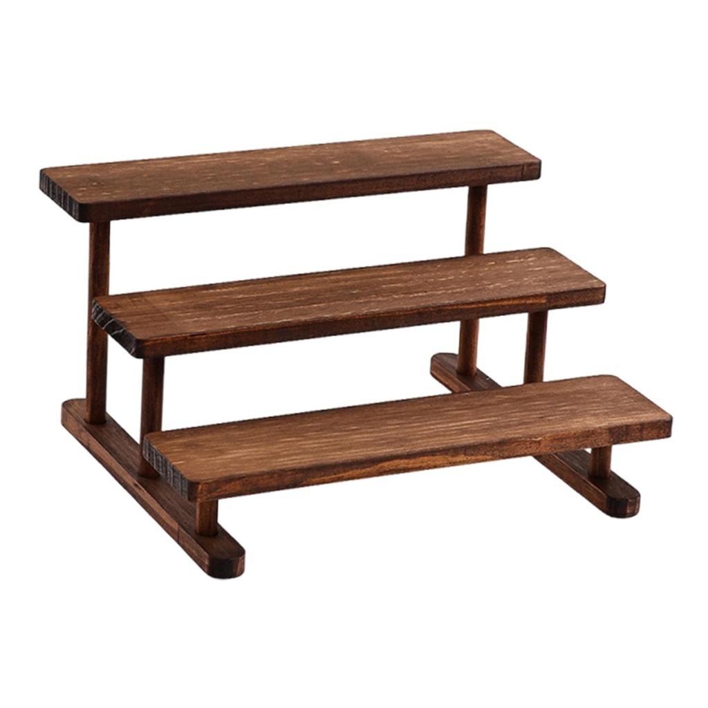 Wooden Display Riser Figure Display Stand Decoration Multipurpose Cupcake Stand for Collections Desserts Crafts Makeup Vendor
