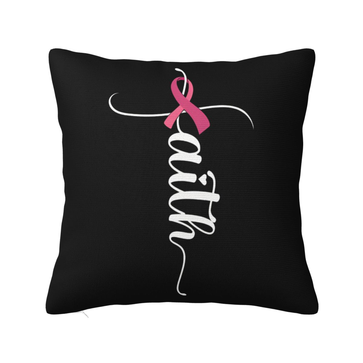 

Breast Cancer Awareness Month Square Pillow Cases Ribbon Cushion Covers Fashion Polyester Decorative Pillowcase for Car 45x45cm 30x30cm 12x12in