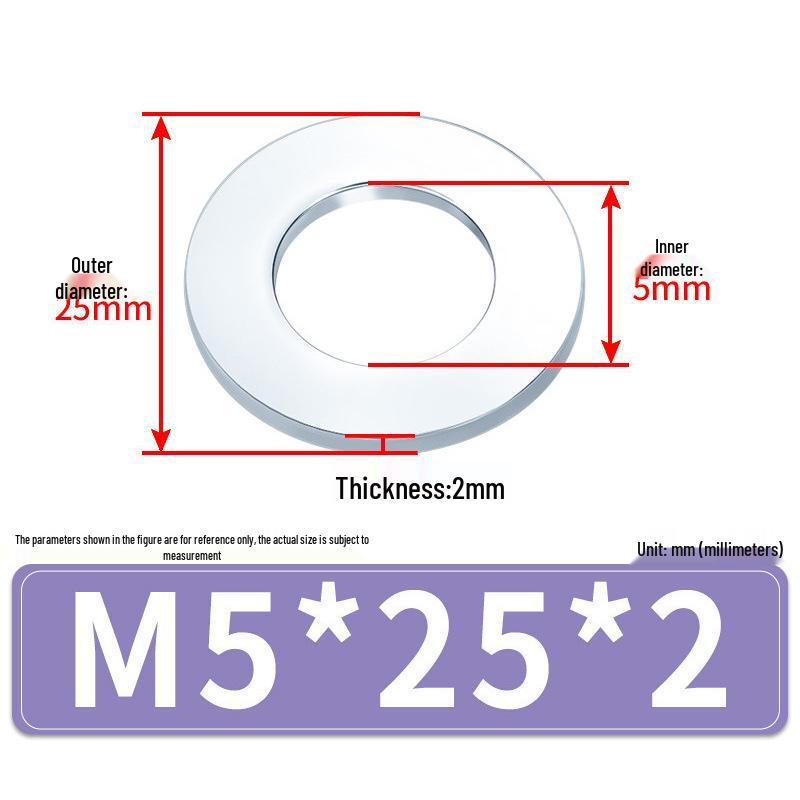 Extra Large Galvanized Metal Flat Washer (Sizes M1.6-M14)