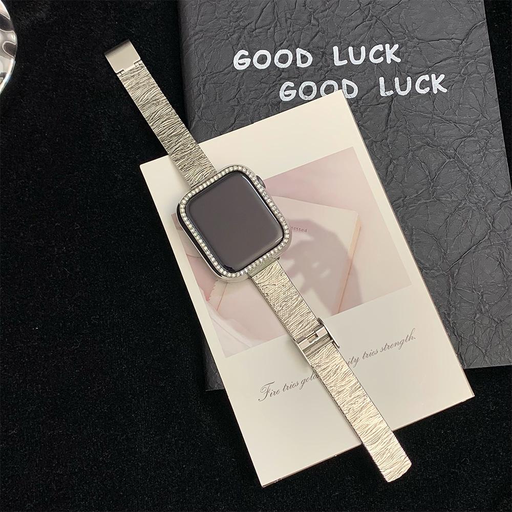 iWatch Band S10: Women's Premium Metal Band for Apple Watch Series 9, 8, 7, 6, SE, 5