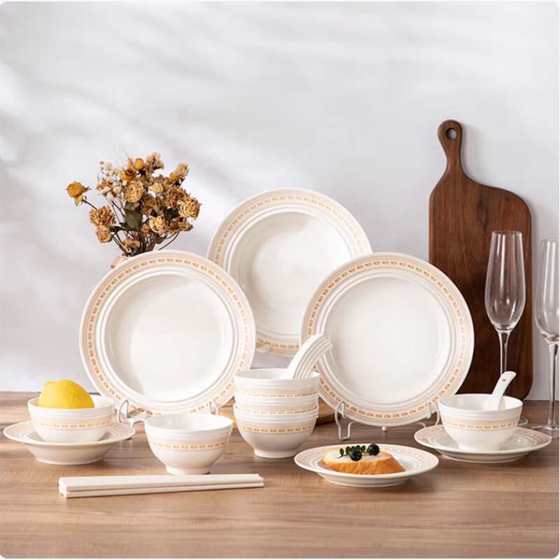 Weidou Wheat Field Ceramic 24-Piece Tableware Set