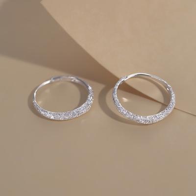 Orecchino a cerchio con ciondolo a forma di cerchio in argento sterling 925 per gioielli da sposa per feste da donna