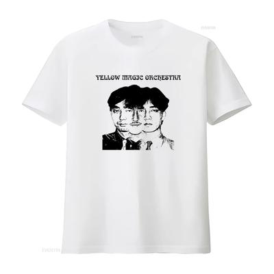 Yellow Magic Orchestra Vintage Style T Shirt for Music Lovers Print Retro Design Vintage Washed Slightly Graphic Comfortable