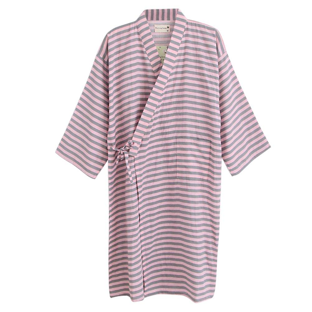 Soft to the Japanese Front Home Work Hotel [QCHOMEE] Bathrobe, Jinbei, Pajamas, Yukata, Men's, Women's, 100% Cotton, touch, style, opening, Nightwear,