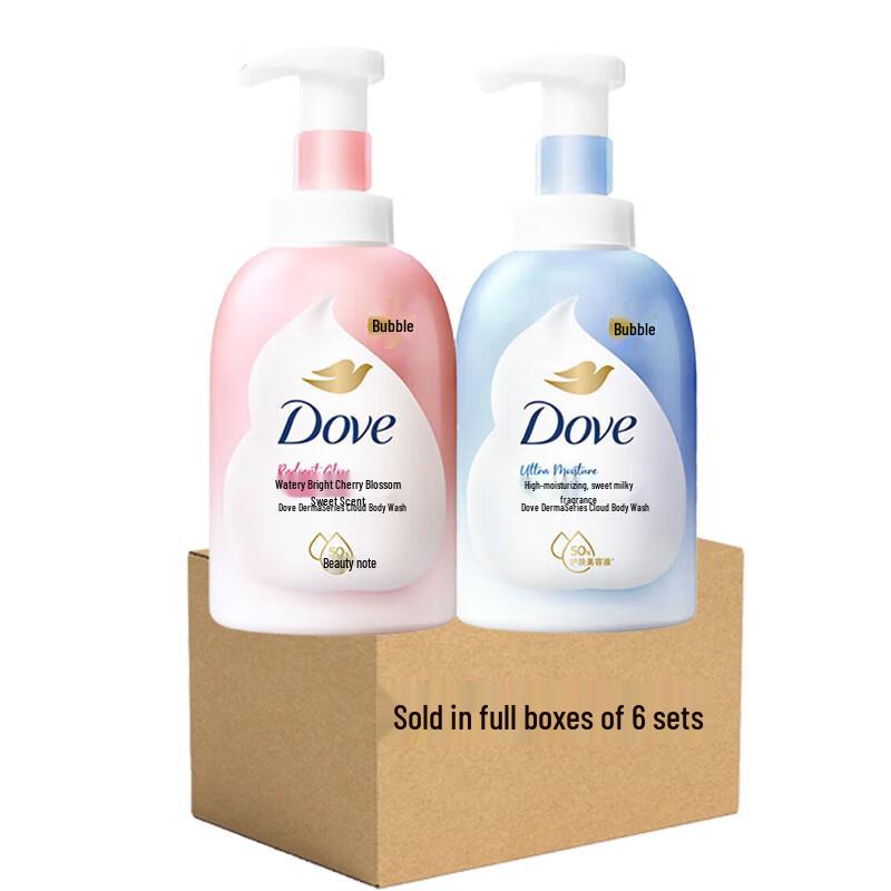Dove Deep & Cherry Blossom Bubble Body Wash (12 Bottles)