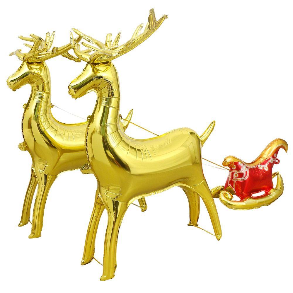 Aluminum Film Christmas Elk Balloon Deer Elk Aluminum Film Balloon  Santa Claus