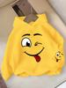 New Autumn/winter Stylish Printed Hooded Sweatshirt, Girls' Size, Suitable for Boys and Girls Aged 6-12, Christmas Gift.