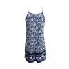 Women's Floral Print Ruched  Sleeveless  A Line  Beach Dress with Pockets