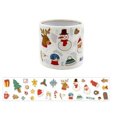 300 Counts Christmas Theme Sticker Cartoon Sticker for Packaging Journal Planner Pen Case Children Sticker for Rewarding