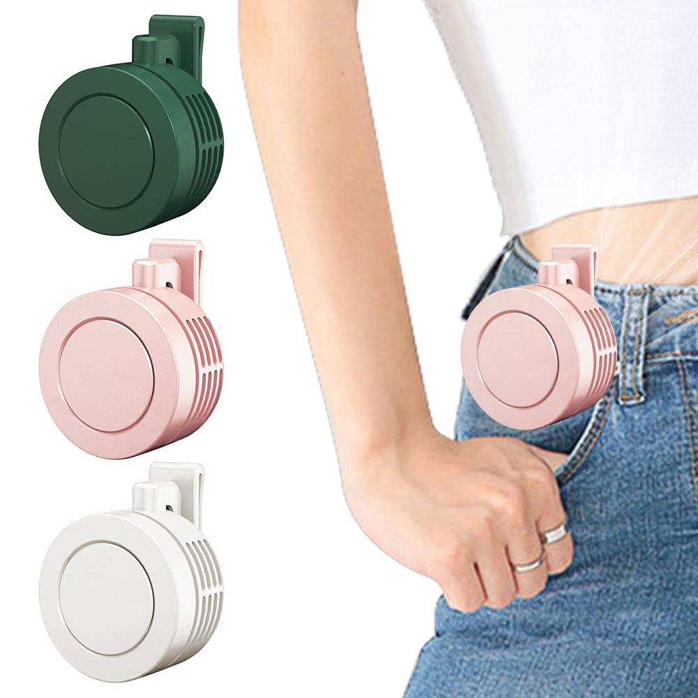 Portable Fan Mini Handheld Rechargeable Bladeless Electric Fan Clip Waist Fan Suitable for Outdoor Ventilation Desktop Small Fan
