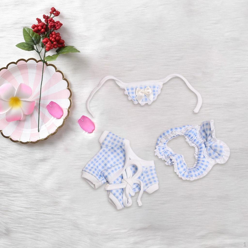 Schickes Puppen-Pyjama-Set für 17 cm große Puppen – trendige Nachtkleidung