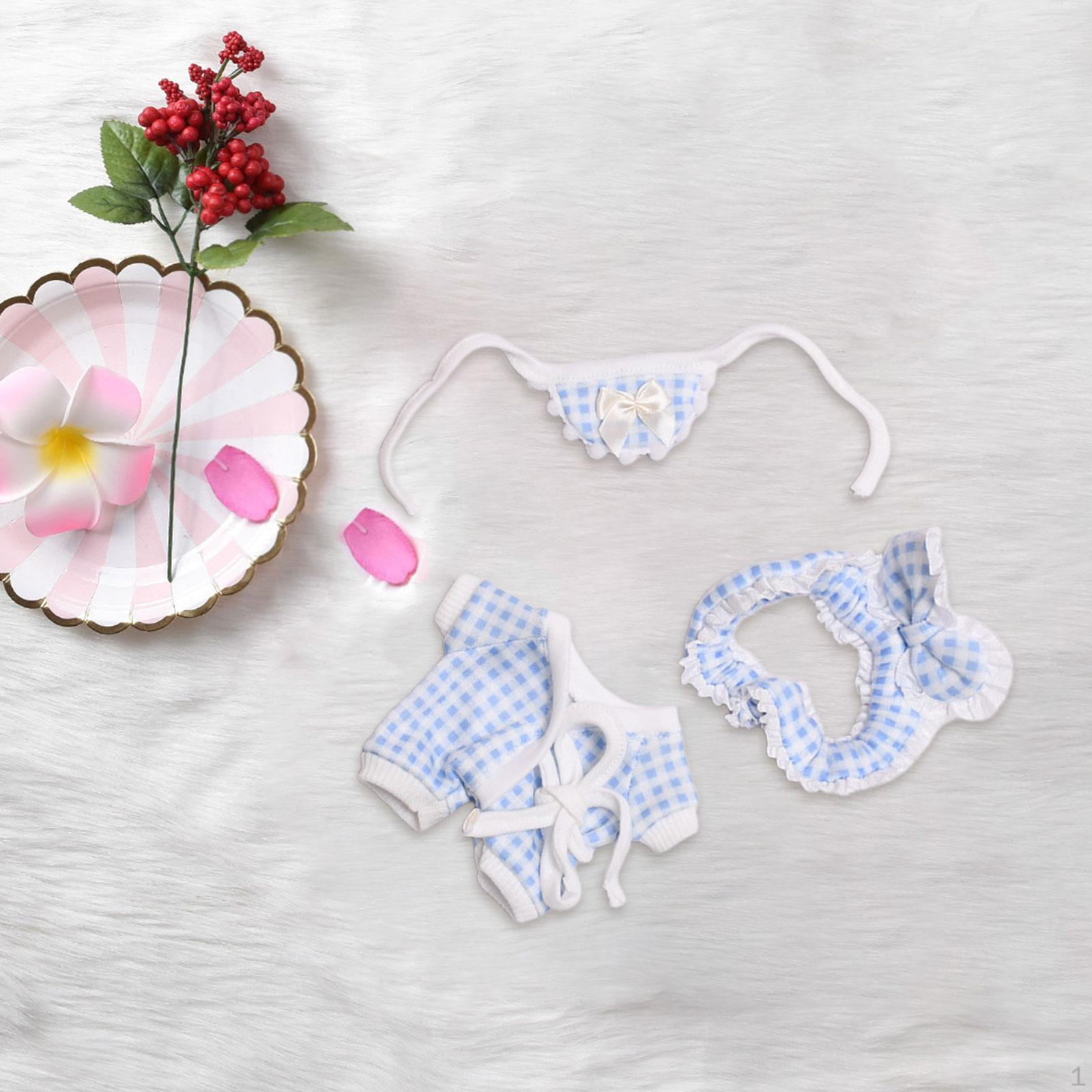 

Шикарный комплект пижамы для кукол ростом 17 см - модный ночной наряд синий