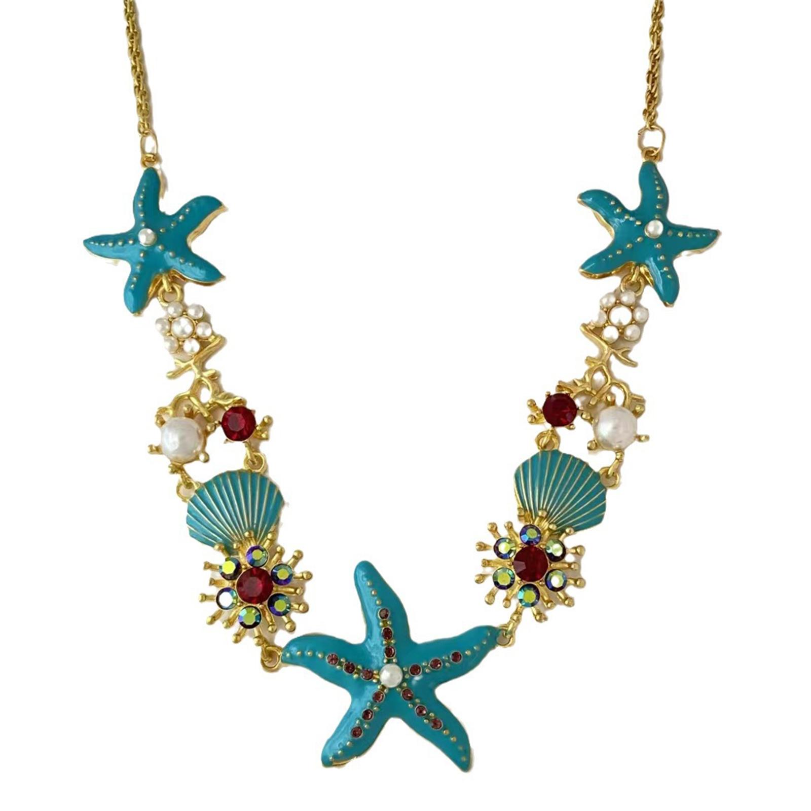 

Женский браслет в пляжном стиле с ракушкой в виде морской звезды и искусственными жемчужинами, стразами, портативный, для летней моды A