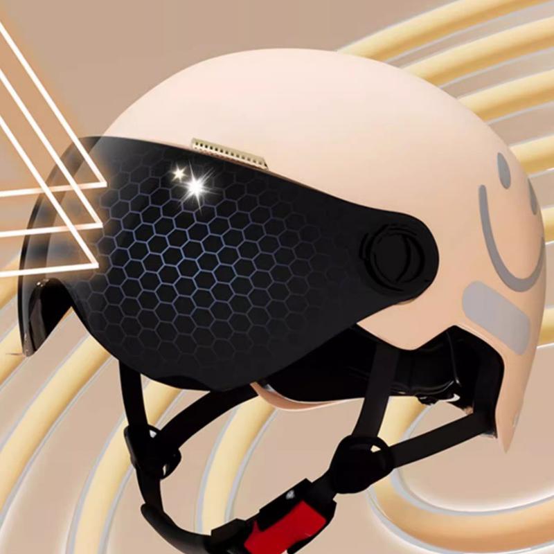 1 Adet Yetişkin Scooter Tam Kafa Şapka Kaskları Erkekler Kadınlar İçin Elektrikli Araç Motosiklet Kaskı Güneş Korumalı Güvenlik Kaskı