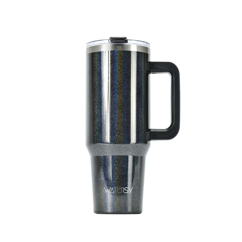 40oz Tumbler With Handle Straw 30oz Stainless Steel Thermal Water Bottle Double Wall Vacuum Insulated Cup Portable Car Mug Gifts