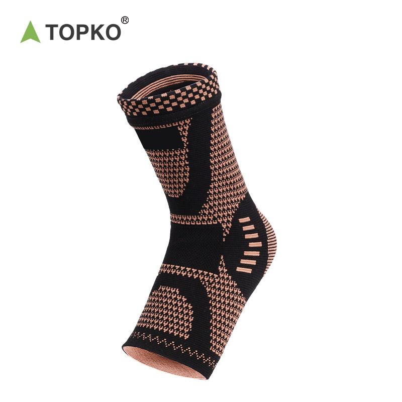 TOPKO Stocked High Quality Nylon Knitted Ankle Support Brace Basketball Running Ankle Brace S
